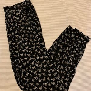 Flowy zebra pants